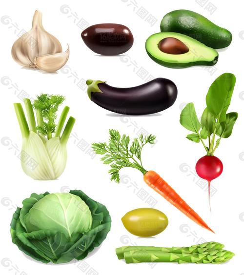 健康绿色蔬菜图案